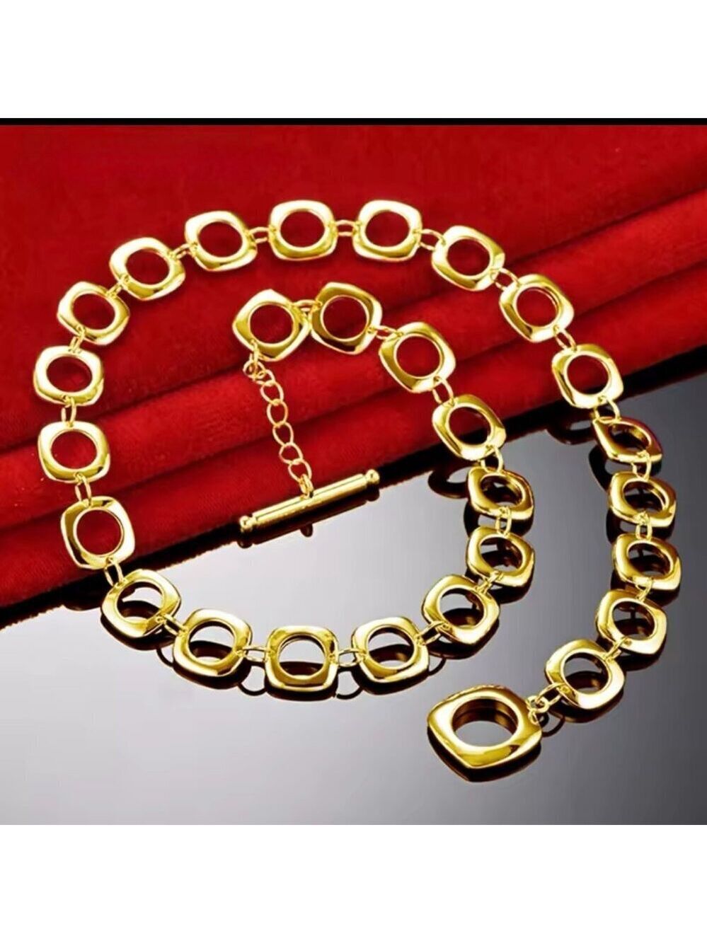 New with Tags Boutique Gold Tone Oval Link Necklace – 16-17 Inches - Picture 7 of 7